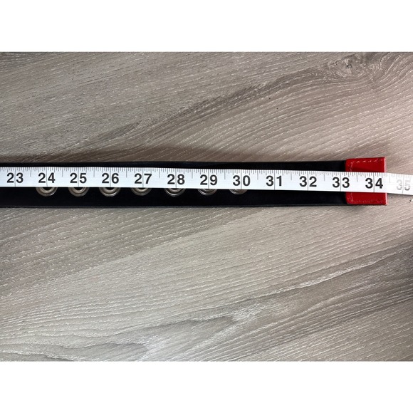 Via Spiga Leopard Print Calf Hair Belt Red Leather Italian VS7584 Small - Picture 7 of 7